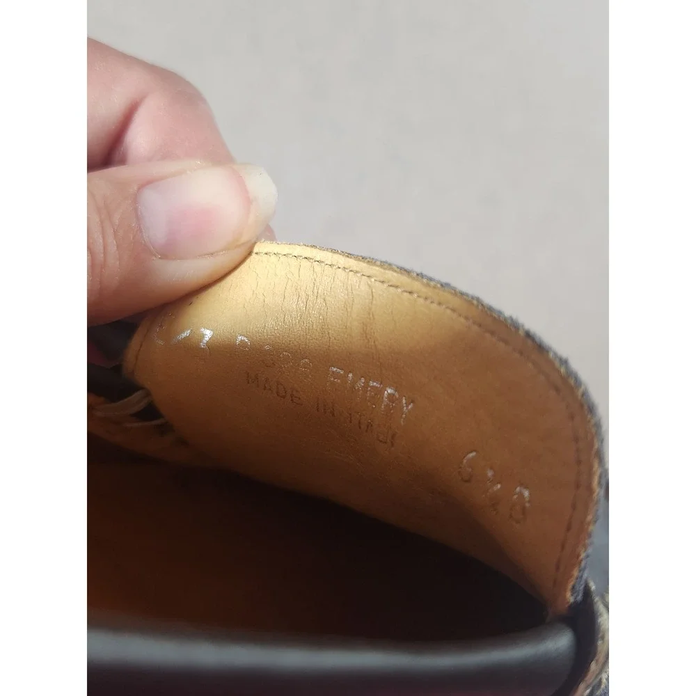 Coach Loafers Womens 6.5 Blue Suede Leather Buckle slip on Shoes